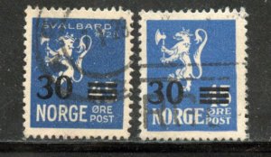 Norway # 129-30, Used.