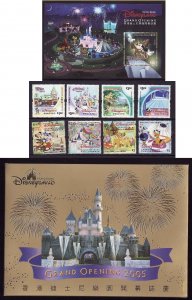 Hong Kong Disneyland Opening Folder -Sc#1022-5,1153-6,1158-unused NH-2005-