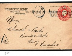 GB Cover 1922 REDUCED RATE STATIONERY Manchester INSPECTORS MARK Triangle E196