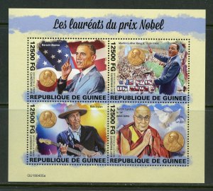 GUINEA  2019 NOBEL PRIZE WINNERS OBAMA DALAI LAMA,ML KING, Jr.  BOB DYLAN    NH