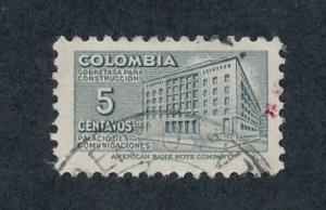   Colombia 1948 Scott RA44 used - 5c, Ministry of posts