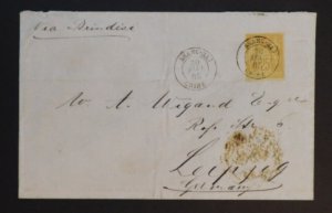 1885 Shanghai French Post Office in China Cover to Leipzig Germany
