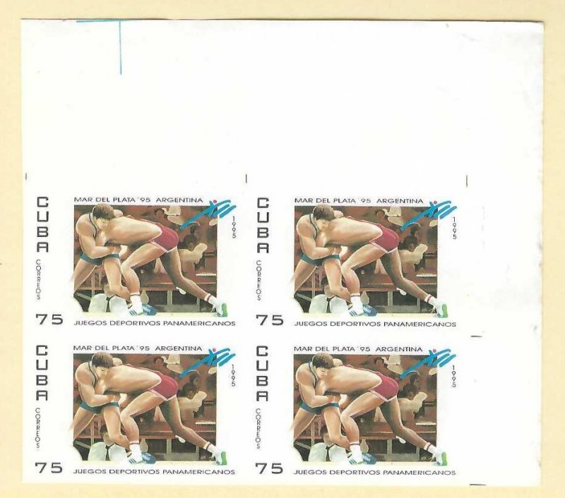 CUBA 3627 MNH PROOF IMPERF BLOCK OF 4 [D5]