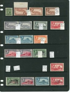 GIBRALTAR; 1938 early GVI issues fine MINT LOT of Shades values to 1s. 