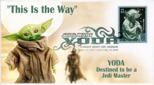 AO-4205-2, 2007, Yoda, Star Wars, Digital Color Postmark, FDC, SC 4205, BW, Baby