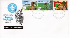 Grenada 1995 Sc 2426a-c strip of 3 FDC