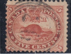 4 ring #26 -- #15 5c Vermillion SON strike OWEN SOUND RF 6 RARE Canada used