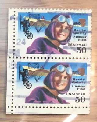 US C128 Used F/VF - Hariet Quimby Pioneer Pilot Airmail (Used Pair)