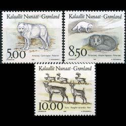 GREENLAND 1993 - Scott# 262-4 Fauna Set of 3 NH