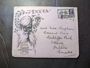 1931 British India Cover to Ottawa Canada Empress of Britain World Cruise