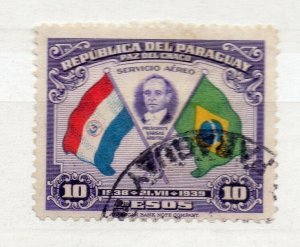 Paraguay 1939 Early Issue Fine Used 10P. NW-175806