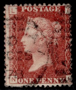 GB QV SG43, 1d rose-red PLATE 198, FINE USED. CDS NL