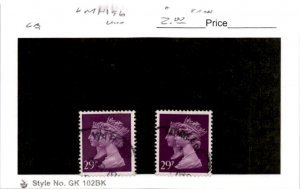 Great Britain, Postage Stamp, #MH196 (2 Ea) Used, 1990 Machins Queen (AB)