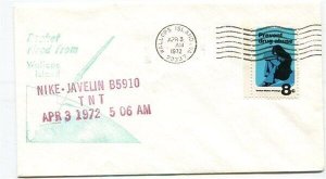 D7344 Nike-Javelin B5910 Rocket Fired From Wallops Island Spacecover USA 1972