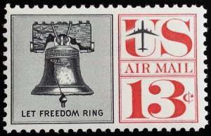 United States; #C62 Liberty Bell 13c 1960; Mint Never hinged MNH BOB