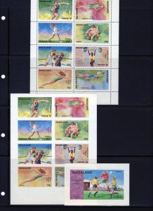Nagaland 1972 OLYMPICS MUNICH GAMES (8v) Perforated.+ s/s Imperforated Mint (NH)