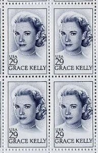 1993 Grace Kelly Block of 4 29c Postage Stamps, Sc#2749, MNH, OG