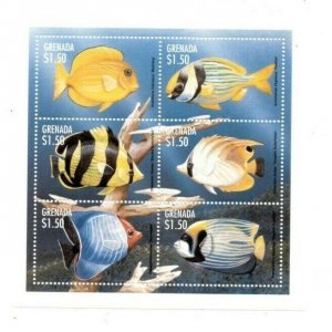 Grenada - 1997 - Fish - Sheet Of 6 - MNH