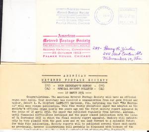 US American Metered Postage Society Newsletter 1953 