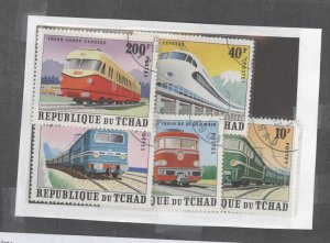 Chad #256a-e  Single (Complete Set) (Train)