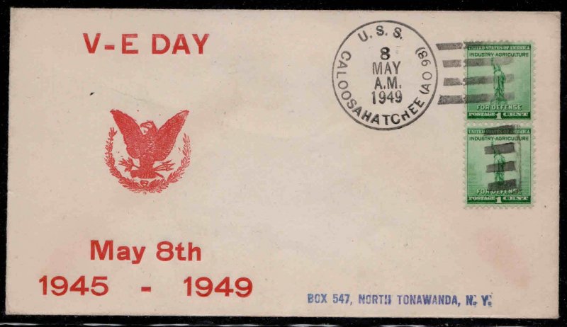 USS Caloosahatchee, AO-98 ~ Fleet Oiler ~ V-E Day Anniversary ~  05/08/49