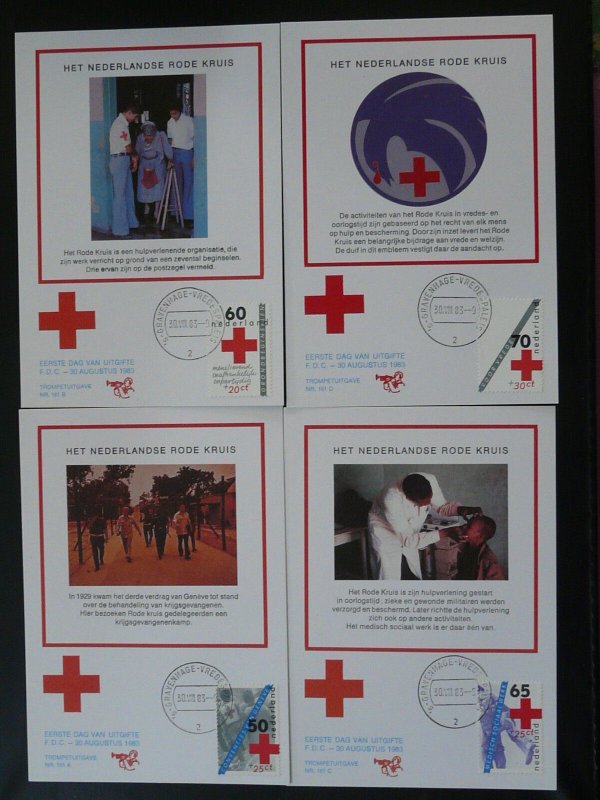 Red Cross set of 4 maximum card Netherlands 84481
