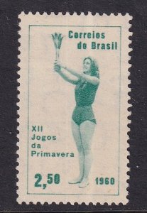 Brazil   #911   MH   1960  spring games. woman holding torch