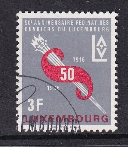 Luxembourg   #435 cancelled  1966 workers` federation