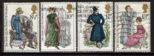 Great Britain Sc 754-7 1975 Jane Austen stamp set used