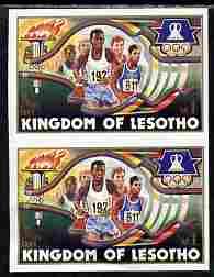 Lesotho 1984 Los Angeles Olympic Games 1m (Running) imper...