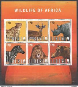 2013 Liberia Animals Wildlife Of Africa #6212-17 Kb ** Pm095