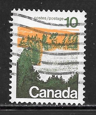 Canada 594v: 10c Forest, Central Canada, Type II, used, VF