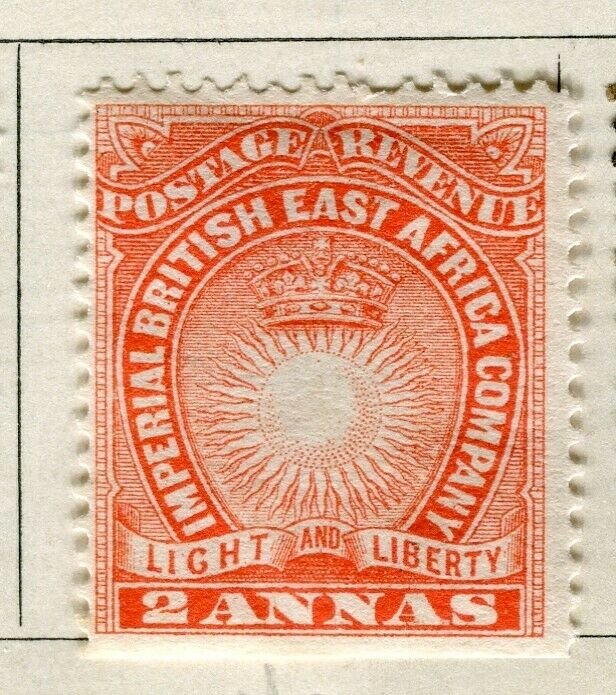 BRITISH KUT; ; 1890 East Africa Company fine Mint hinged 2a. value