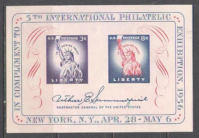 US Sc# 1075 MNH FVF Souvenir Sheet Statue of Liberty