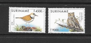 BIRDS - SURINAME #1253-4 MNH
