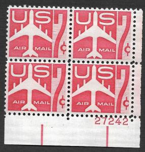 1960 VF-XF 7c Red Jet Airmail Grouping Scott #C60** PNB #C60a** #C61** LP