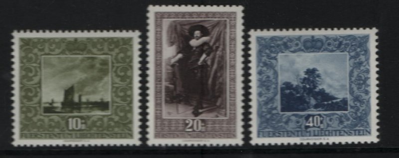 LIECHTENSTEIN B19-B21 (3) Set, MNH, 1951 Landscape