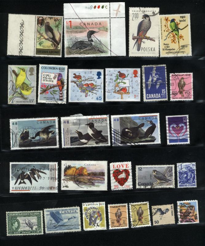 Birds 57 different  Mint & used  PD