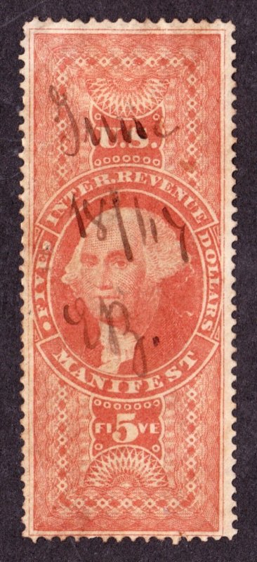 US R90c $5 Manifest Revenue Used F-VF SCV $120