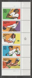 #2961-65, PL# Strip-5. Recreational Sports MNH (.32 cent)