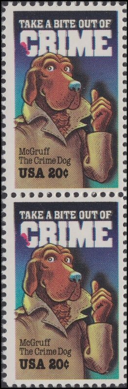 US 2102 Crime Prevention 20c vert pair MNH 1984