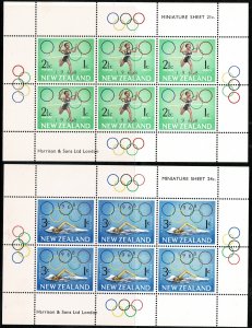 NEW ZEALAND 1968 QE II MINI SHEETS MINT (NH) SGMS889 P.14.5x14 SUPERB