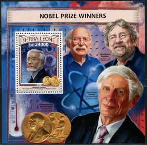 SIERRA LEONE 2016 NOBEL PRIZE WINNERS OHSUMI DUNCAN  THOULESS KOSTERLITZ S/S NH