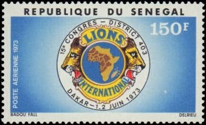 Senegal #C121, Complete Set, 1973, Lions Club, Never Hinged