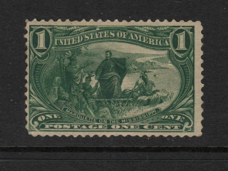 1898 Trans-Mississippi Exposition Sc 285 1c green MH single CV $27.50