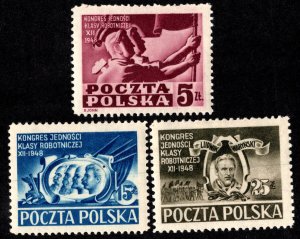 Poland Scott 448-450 Mint never hinged.