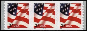 United States - Scott 3633A - Mint-Never-Hinged - Coil Strip of Three - PN B1111