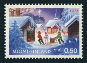 Finland 603,MNH.Michel 817. Christmas 1977.Bringing water for sauna.
