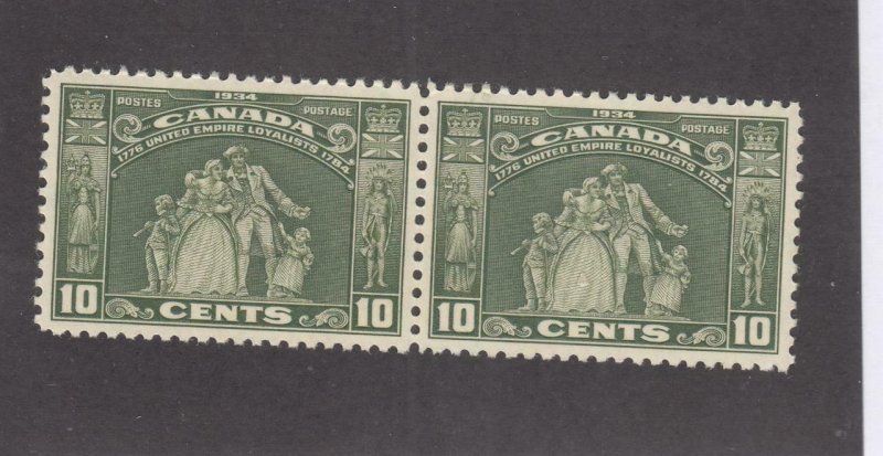 CANADA # 209 VF-MNH PAIR OF10cts LOYALIST STATUE CAT VALUE $160 FREE SHIP