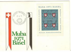 Switzerland 1971 NABA MS810 Fine Used on Cover